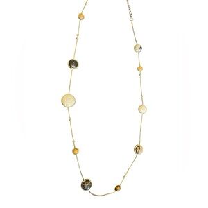Talbots Gold and Black Disc Necklace